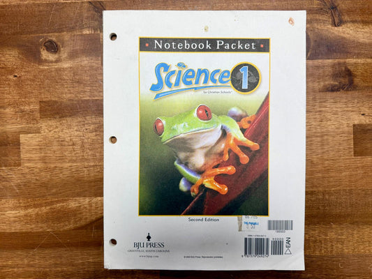 BJU Science 1 Second Ed Notebook Packet - Clean inside