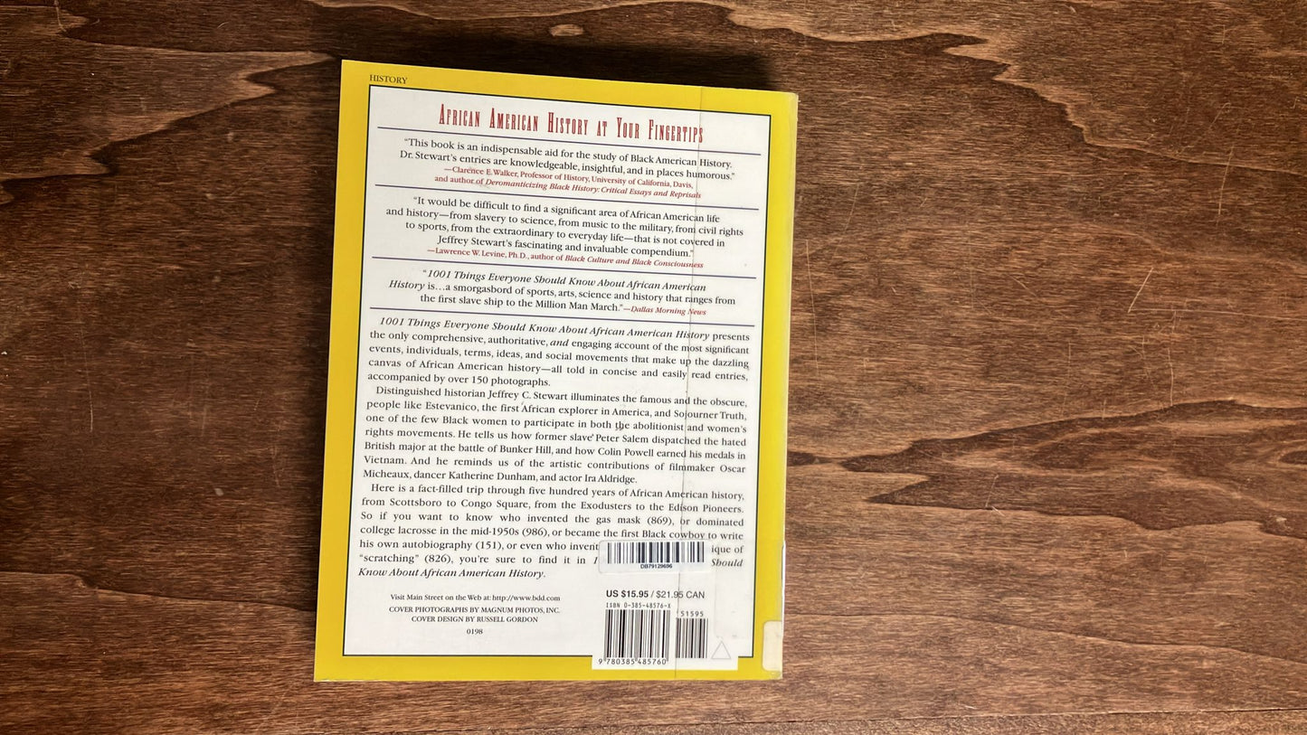 1001 Things Everyone Shld Know About African Amer Hist