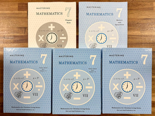 Rod & Staff Mastering Arithmetic 7 Complete SET - VG