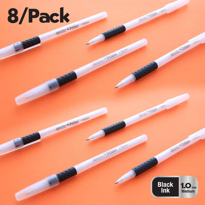 Prima Stick Pen with Cushion Grip - Pack of 8