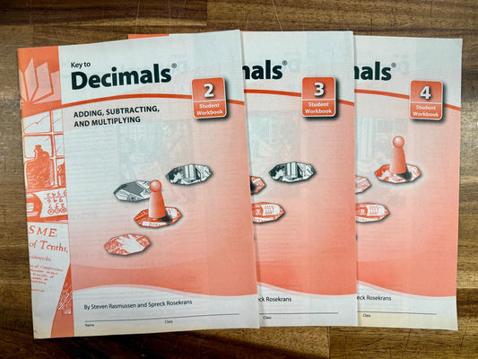 Key to Decimals Student Workbook 2-4 Set - Good & Clean
