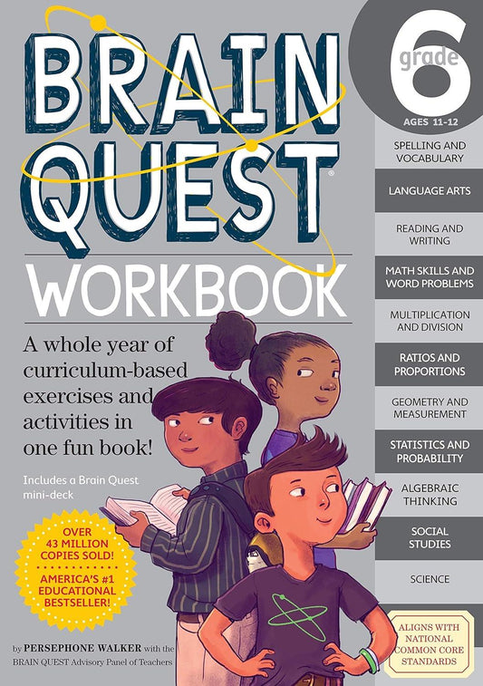 Brain Quest Workbook: Grade 6 (Condition - GOOD & CLEAN)