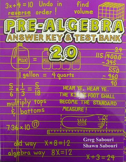 Teaching Textbooks Pre-Algebra 2.0 Answer Key & Test Bank — additional copy