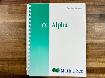 Math-U-See Alpha Teacher Manual 2004 Ed - Good & Clean
