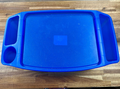 Creatology Blue Glitter Lap Desk Study Tray w Cup Holder & Storage