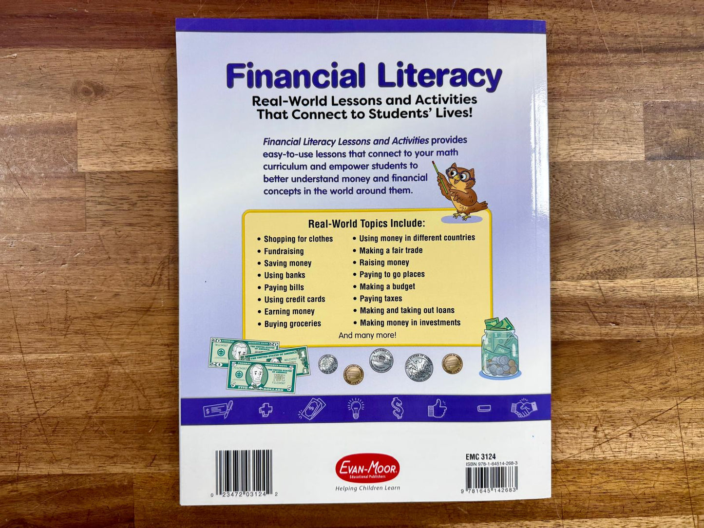 Evan Moor Financial Literacy Lessons & Activities Grade 4 (New)