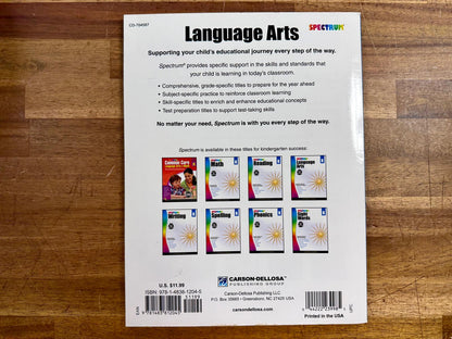 Spectrum Language Arts Kindergarten Workbook