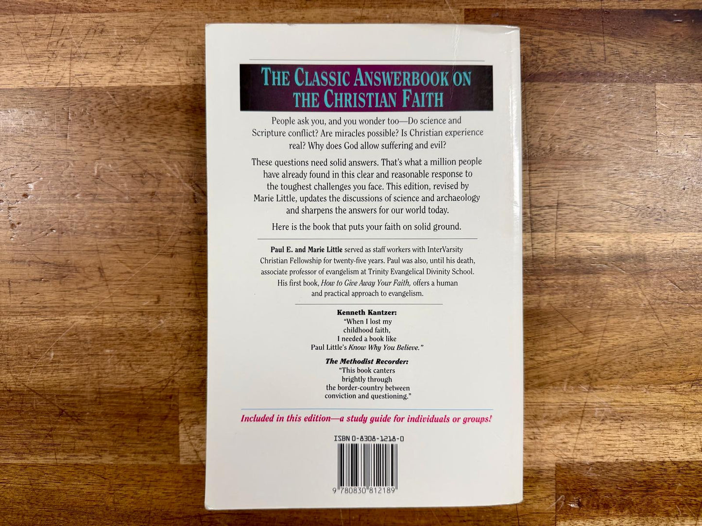 Know Why You Believe (w. Study Guide) - Paul Little, Acceptable