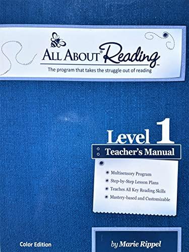 All About Reading Level 1 Teachers Manual Color Edition - CONDITION Good & Clean