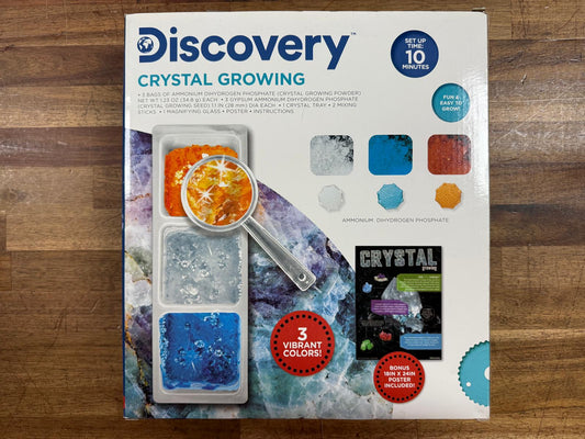 Discovery Crystal Growing 3 Vibrant Colors - New