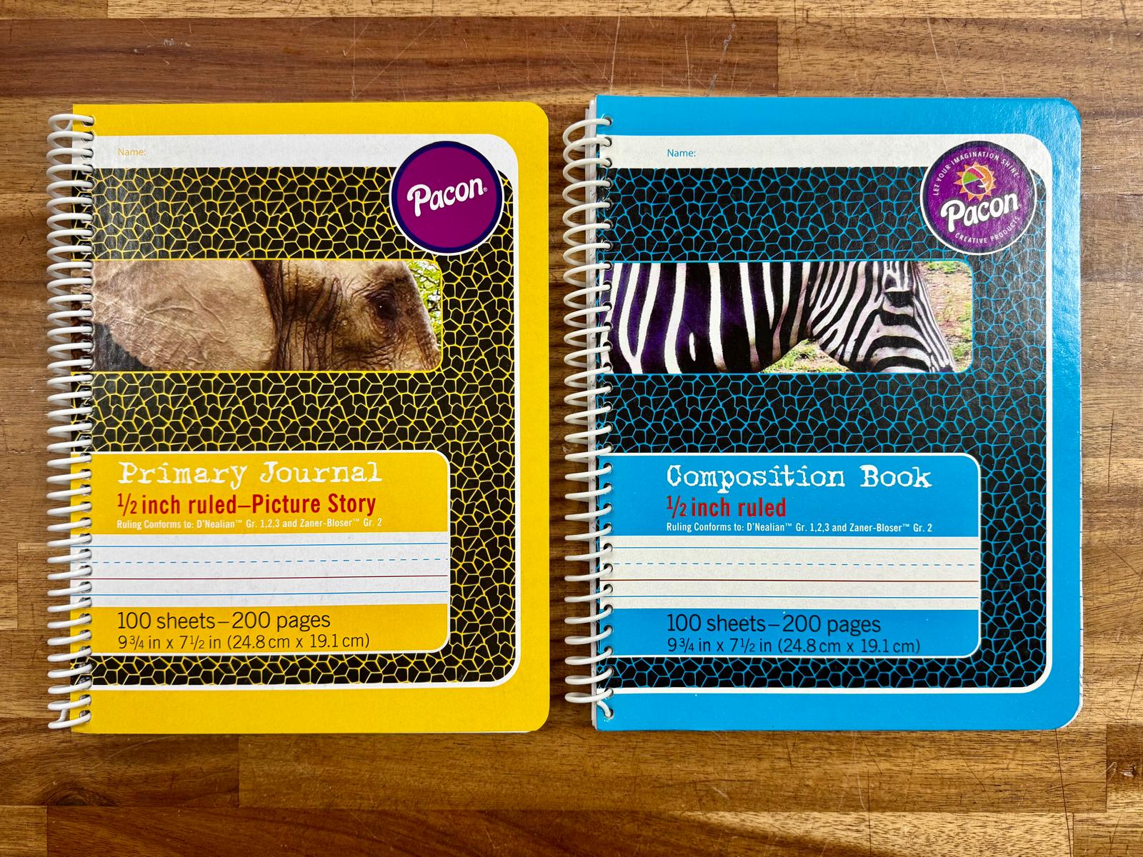 Primary Journal & Composition Book LOT of 2