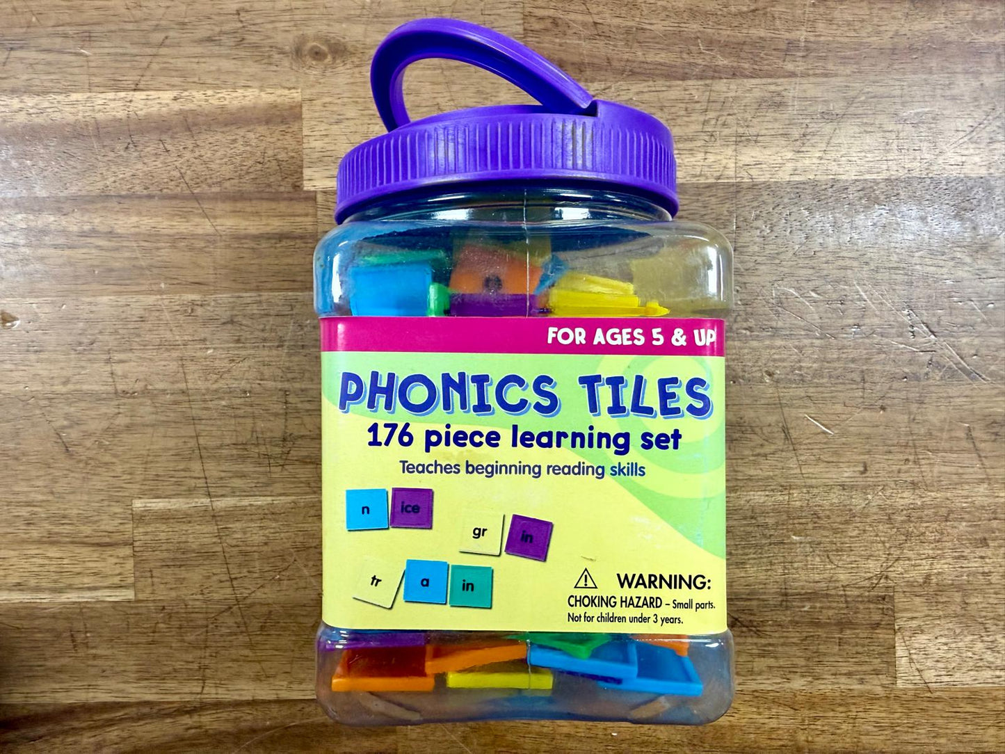 Phonics Tiles 176 pcs Ages 5+, missing Instruction Sheet