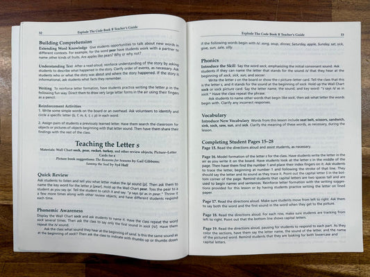 Explode the Code Teachers Guide for Books A, B, and C