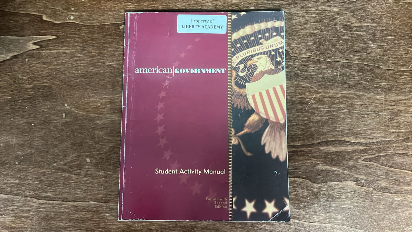 JBU American Government Answer key, and student activity manual