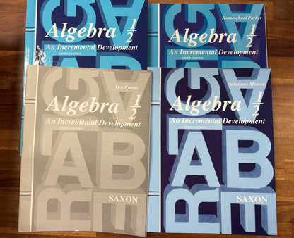 Saxon Algebra 1/2 3rd Edition Homeschool Kit Set