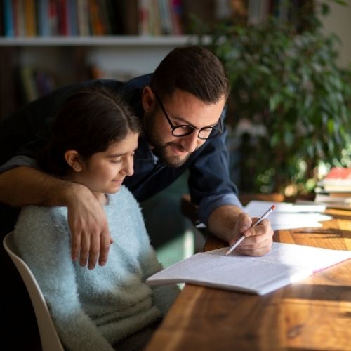 father with daughter