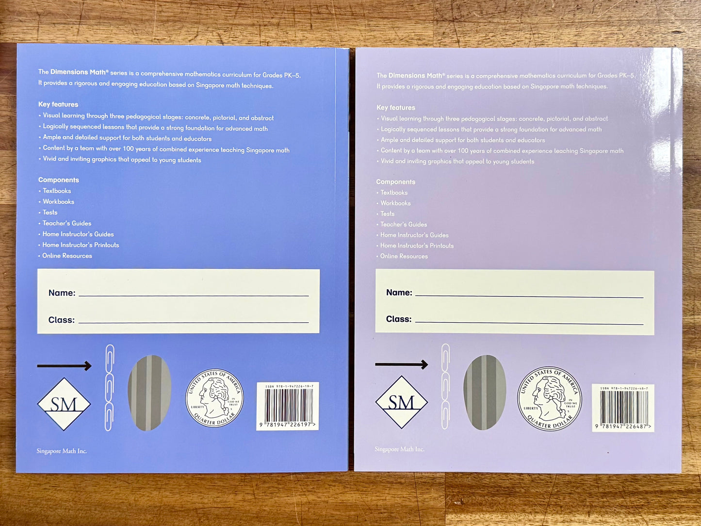 Singapore Dimensions Math 1B Set of 5 - Like New