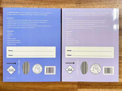 Singapore Dimensions Math 1B Set of 5 - Like New