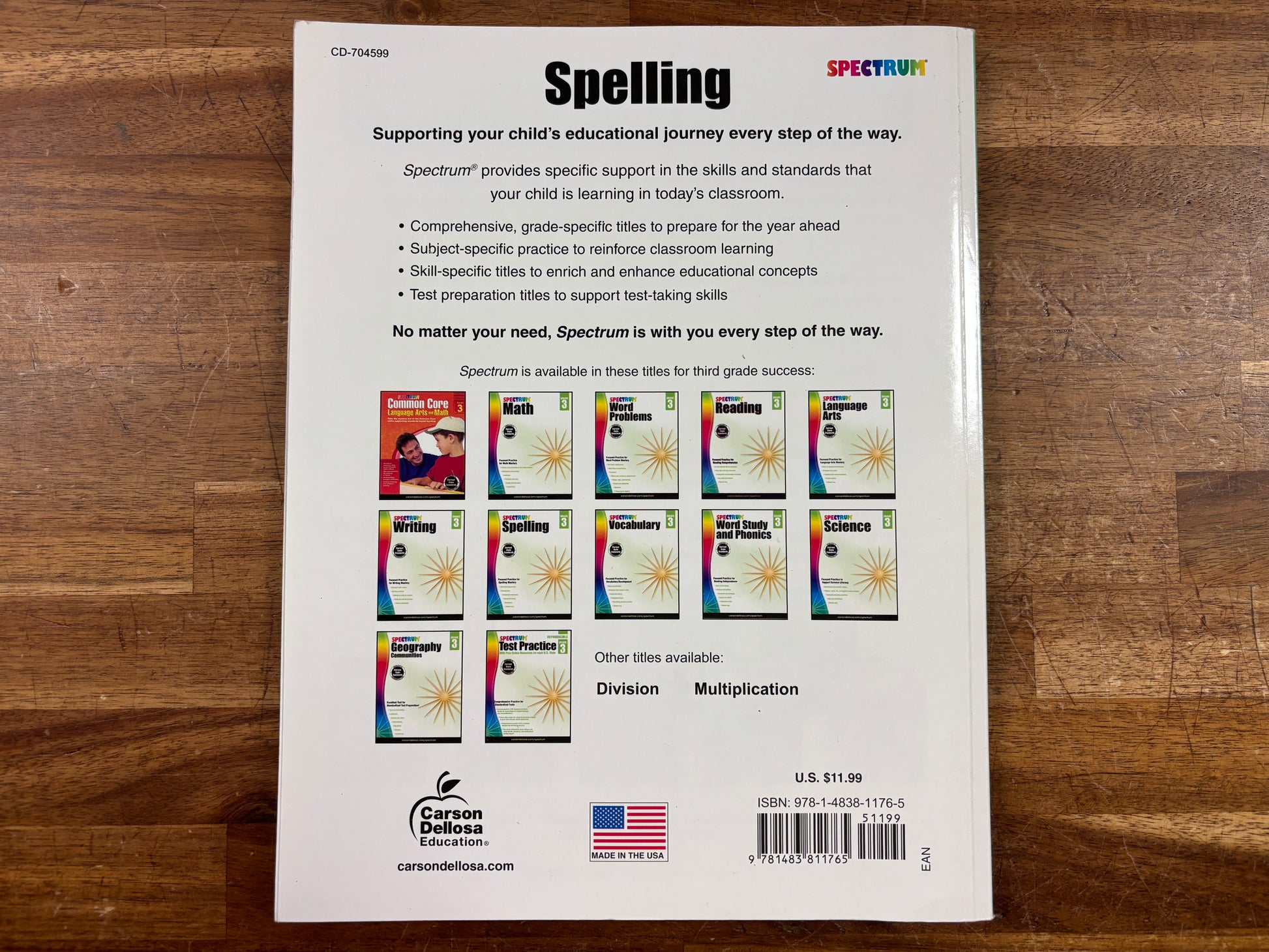 Spectrum Grade 3 Set: Spelling, Math, Language Arts, Science — photo 7 of 7