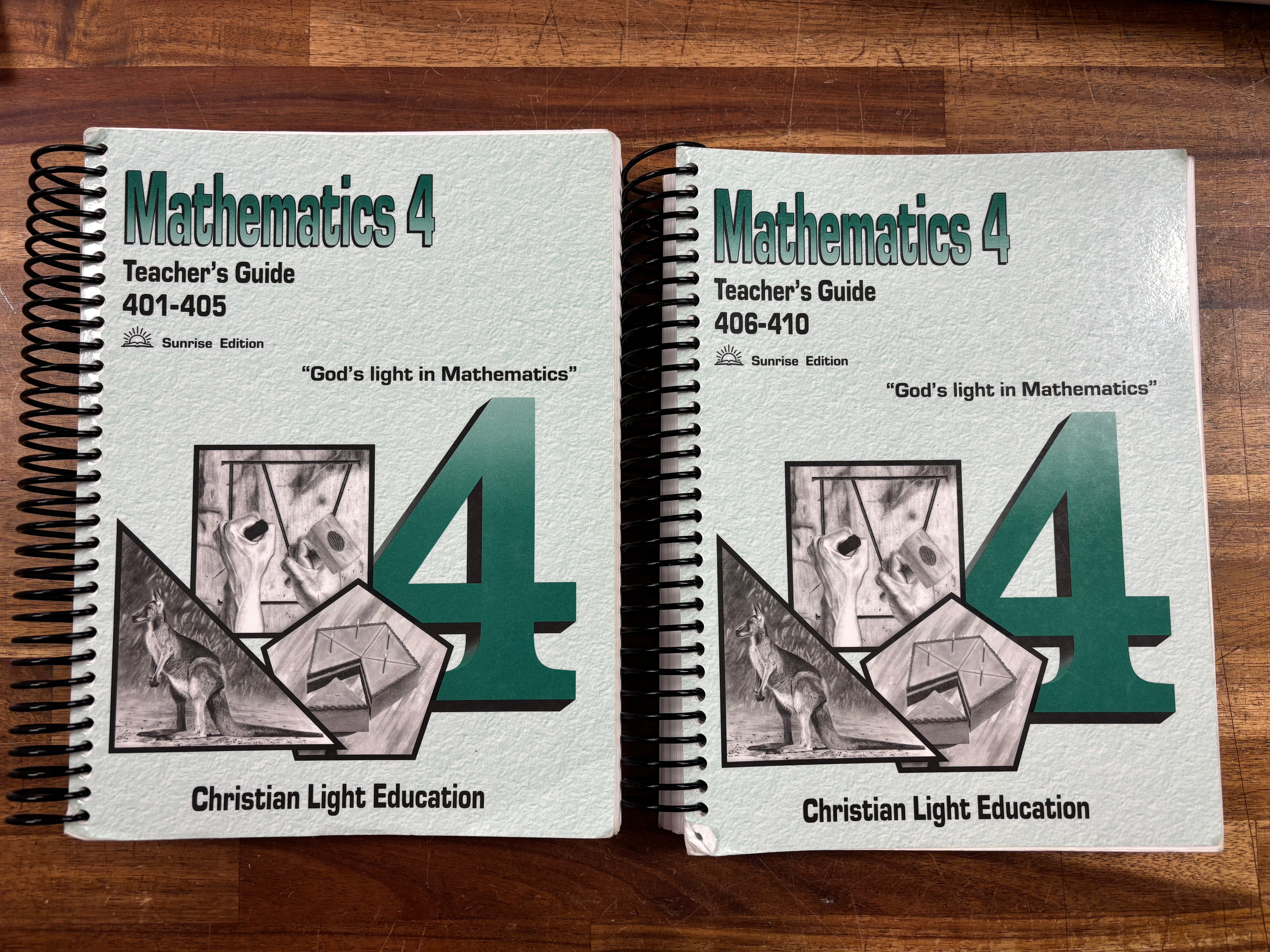 Christian Light Mathematics 4 Teacher's Guide 401-405, 406-410 — front cover