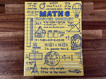 Teaching Textbooks Math 6 Answer Booklet