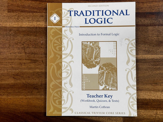 Memoria Press Traditional Logic 2nd Ed Teacher Key - Condition GOOD & CLEAN