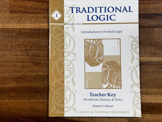 Memoria Press Traditional Logic 1st Ed Teacher Key - Condition GOOD & CLEAN