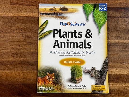 Flip4Science Plants & Animals Grades K-2 - Teacher's Guide - Condition GOOD & CLEAN