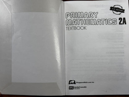 Singapore Math Primary Mathematics 2A US Edition - Condition GOOD