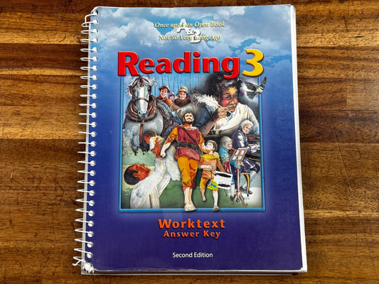 BJU Reading 3 Worktext 2nd Ed Answer Key - Condition GOOD & CLEAN