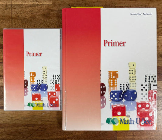 Math-U-See Primer Instruction Manual and DVD - CONDITION Good & Clean