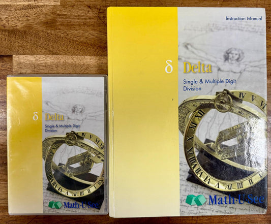 Math-U-See Delta Instruction Manual and DVD - CONDITION Good & Clean
