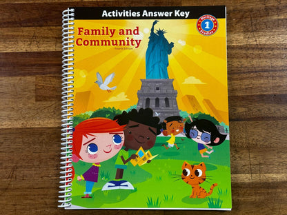 BJU Press Family and Community 1 4th Ed Txt, Activities, Tests, Tchr Ed, Activites Key- Condition GOOD