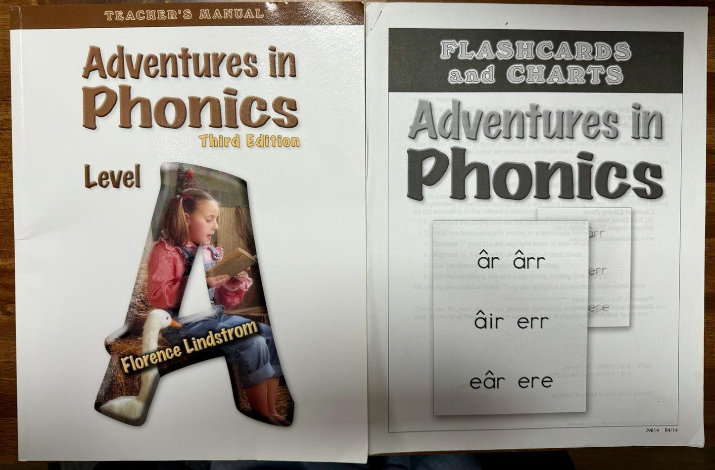 Adventures in Phonics Level A Teacher's Manual 3rd Ed w/ Flashcards & Charts - CONDITION Good & Clean