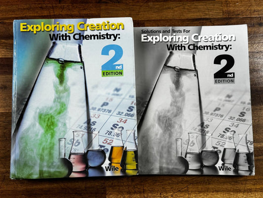 Apologia Exploring Creation with Chemistry 2nd Ed Textbook & Solutions/Tests - Condition GOOD & CLEAN