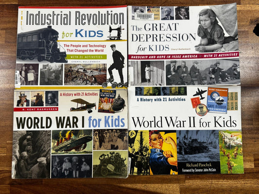 A History with 21 Activities Set - World War I & II, Industrial Revolution, Great Depression