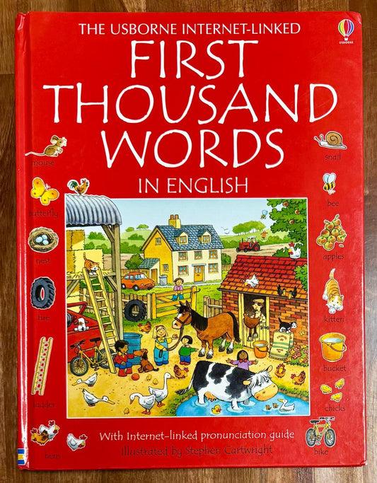 Usborne Internet-Linked First Thousand Words in English - CONDITION Good and Clean