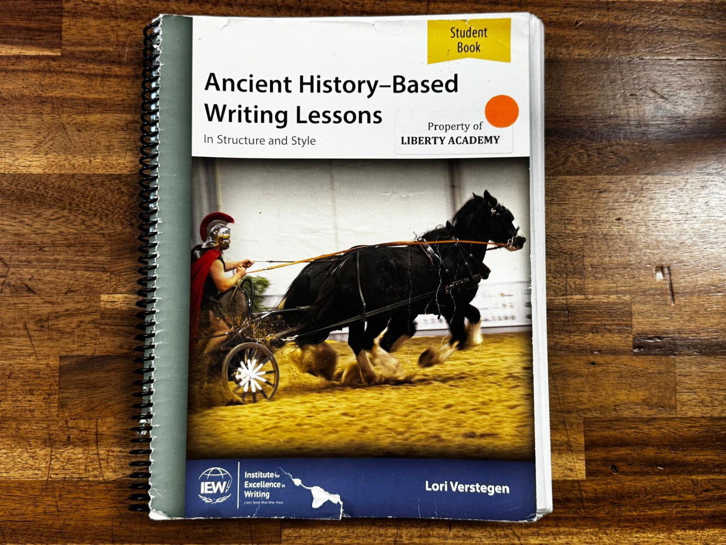 IEW Ancient History-Based Writing Lessons Student Book & Teacher Manual - Condition FAIR & CLEAN