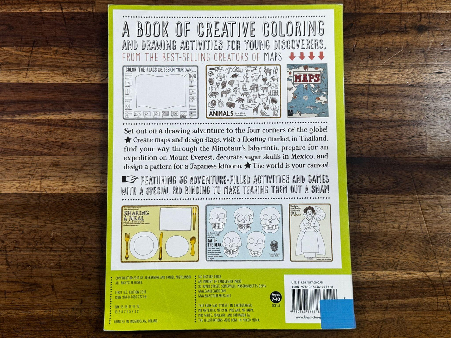 Maps Activity Book by Aleksandra & Daniel Mizielinska – Condition CLEAN