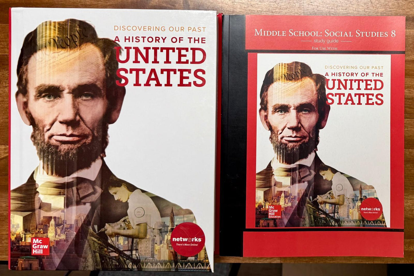McGraw Hill Discovering Our Past: A History of the United States Textbook w/ Study Guide - CONDITION Good & Clean