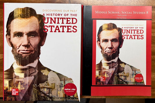 McGraw Hill Discovering Our Past: A History of the United States Textbook w/ Study Guide - CONDITION Good & Clean