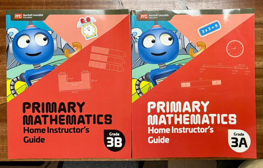 Marshall Cavendish Primary Mathematics Home Instructor's Guide 3A & 3B - CONDITION Good & Clean