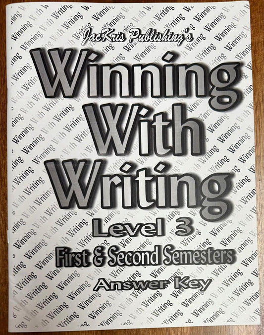Winning With Writing Level 3 Answer Key – Condition: Good & Clean