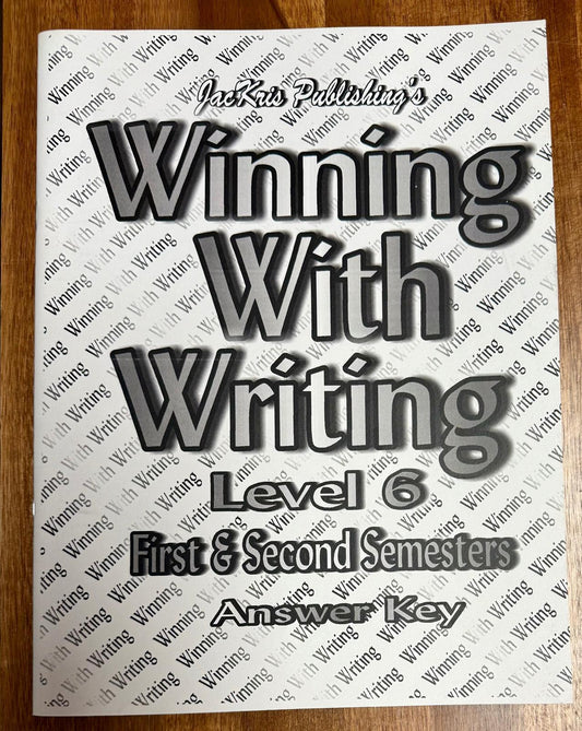 Winning With Writing Level 6 Answer Key – Condition: Good & Clean