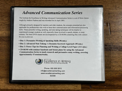 IEW Advanced Communication Series DVD & CD-ROM SET (2008) – Condition: GOOD & COMPLETE