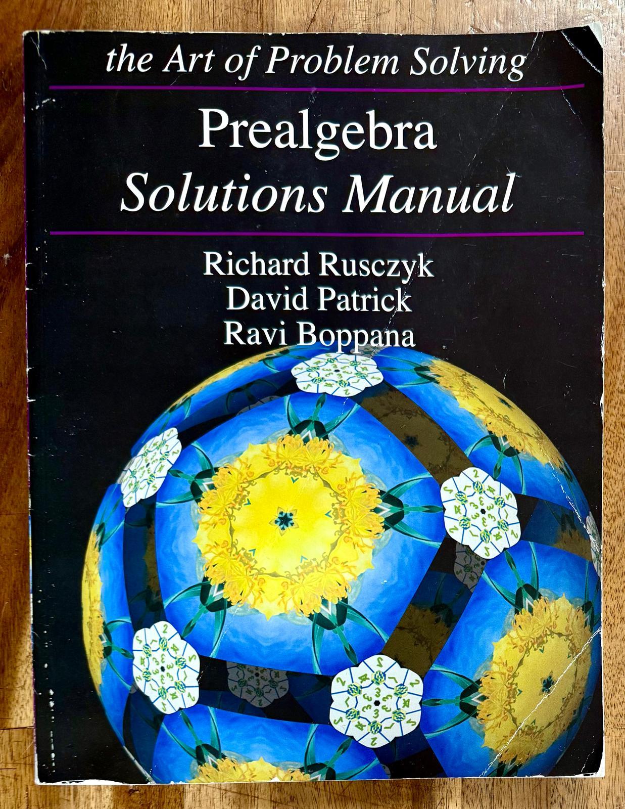 Art of Problem Solving Prealgebra Solutions Manual - CONDITION Acceptable