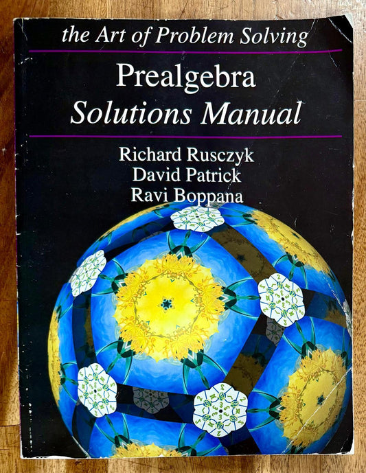 Art of Problem Solving Prealgebra Solutions Manual - CONDITION Acceptable