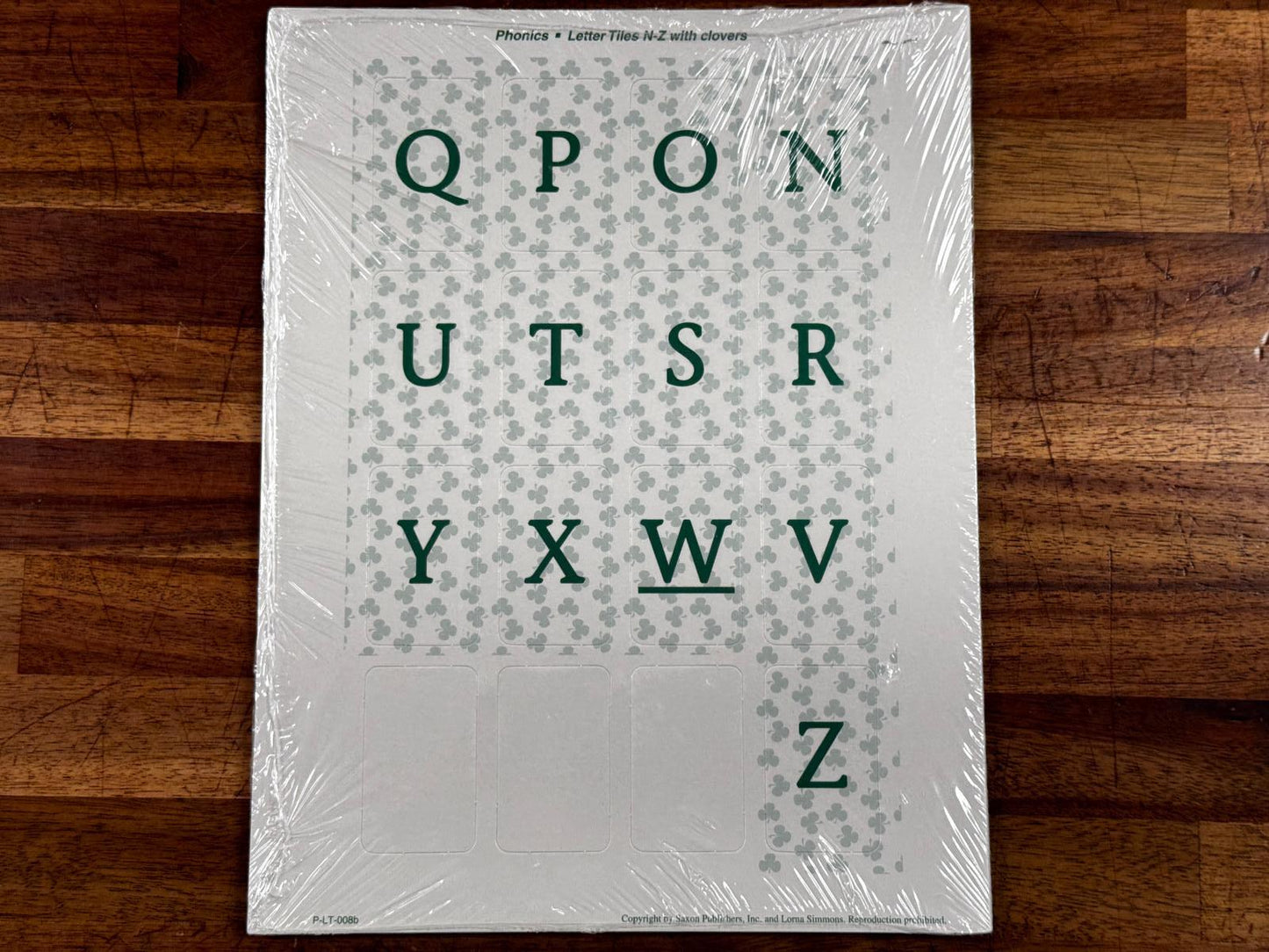 Saxon Phonics Letter Tiles (NEW)