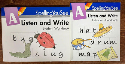 Spelling You See Level A: Listen and Write Instructor's Handbook & Student Workbook