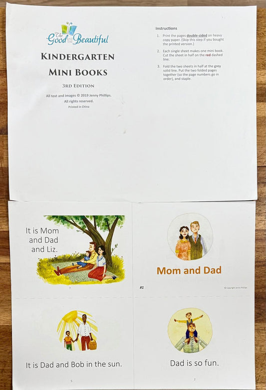The Good And The Beautiful Kindergarten Mini Books 3rd Edition